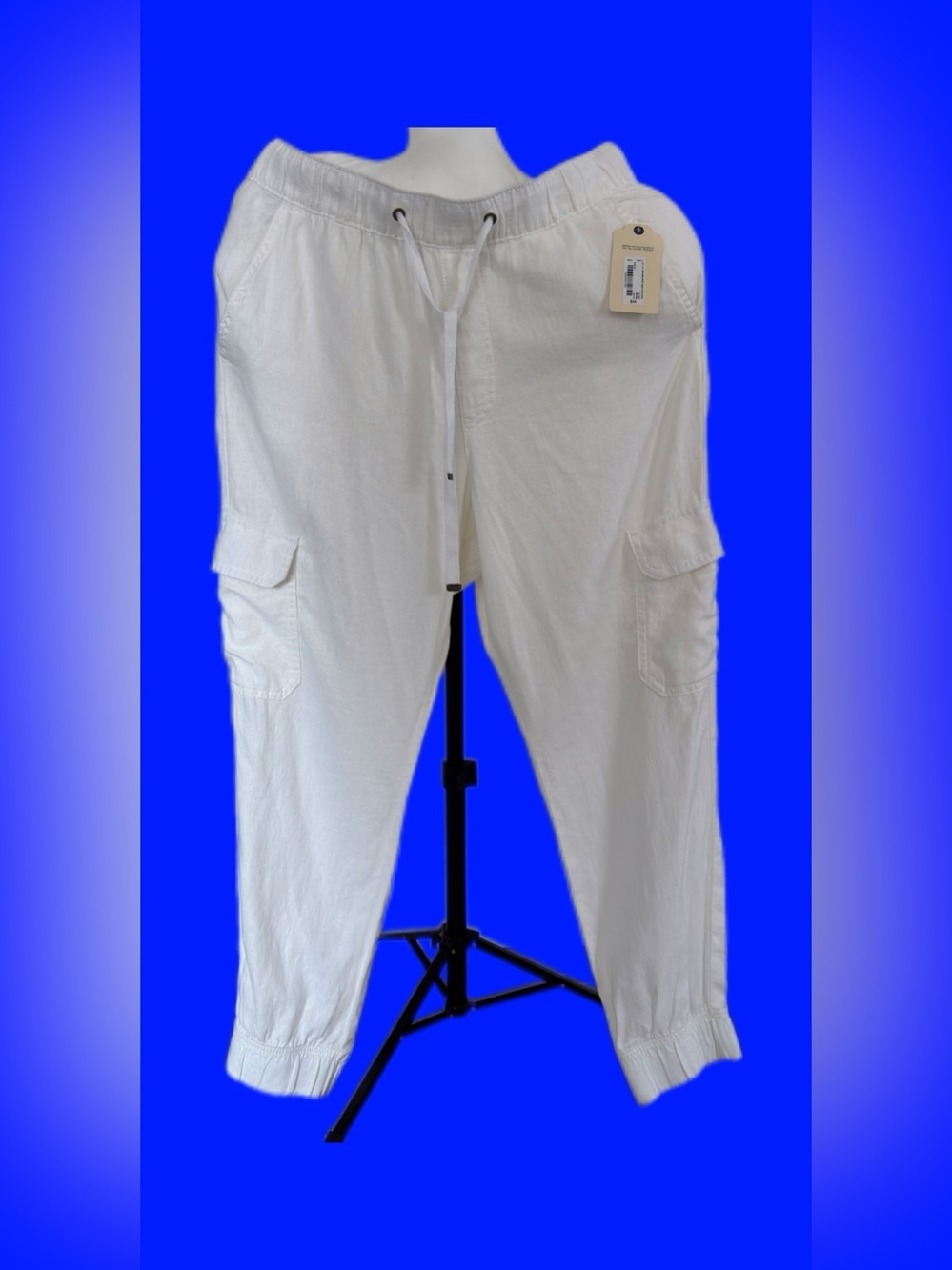 St. John's Bay White Cargo Jogger Pants